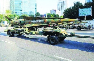 韓國陸軍NHK-2彈道導(dǎo)彈。(資料圖) 韓國陸軍NHK-2彈道導(dǎo)彈。(資料圖)